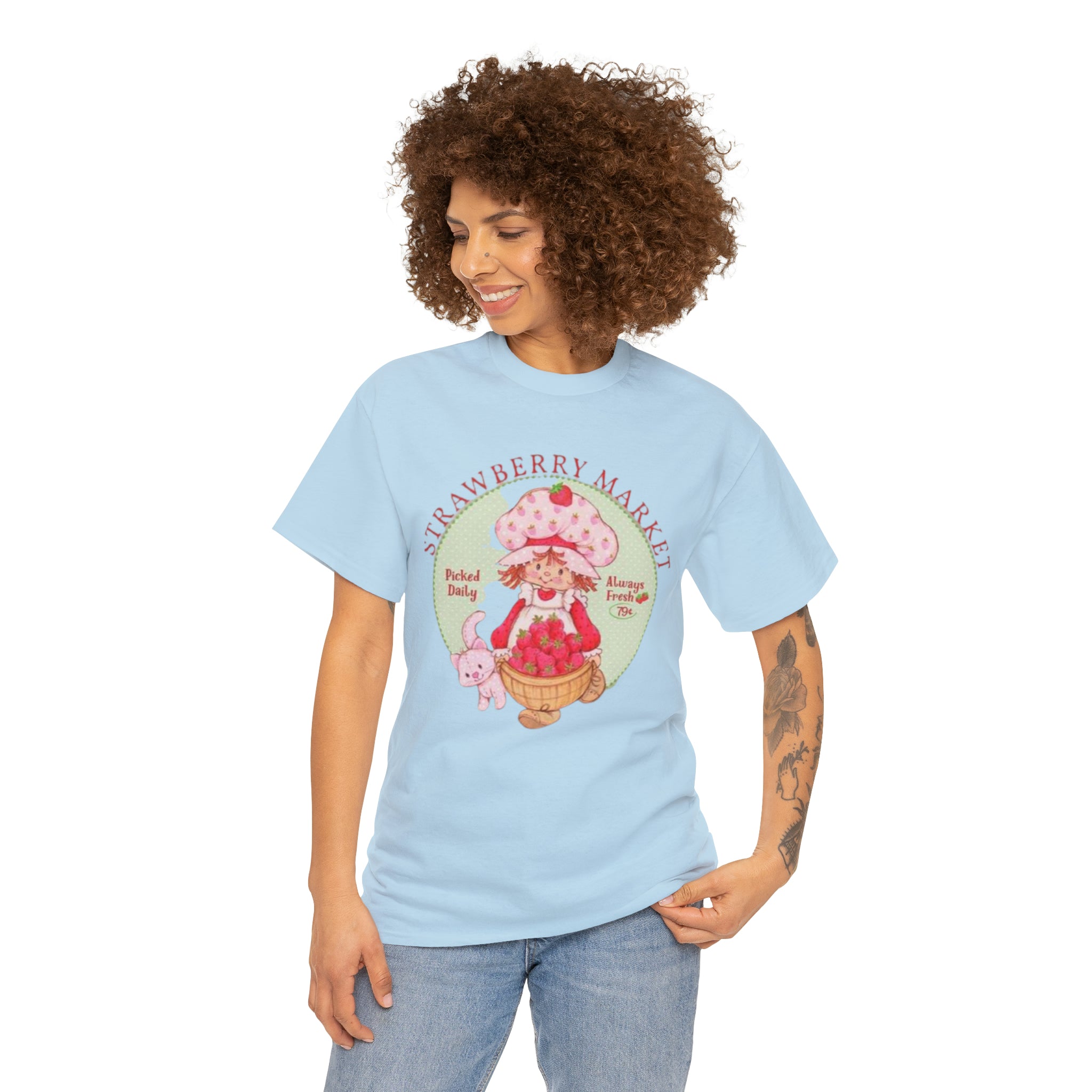 Strawberry Shortcake-  Unisex Heavy Cotton T-Shirt - Creations by Chris and Carlos